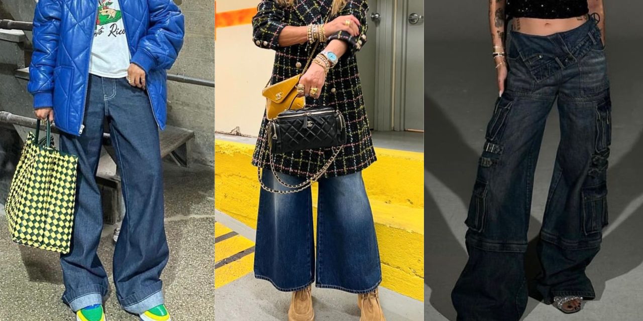 Fashion Jeans Celana Baggy Yang Besar Bagian Bawah