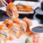 Makanan Mentah Jepang Sebuah Hidangan Sushi